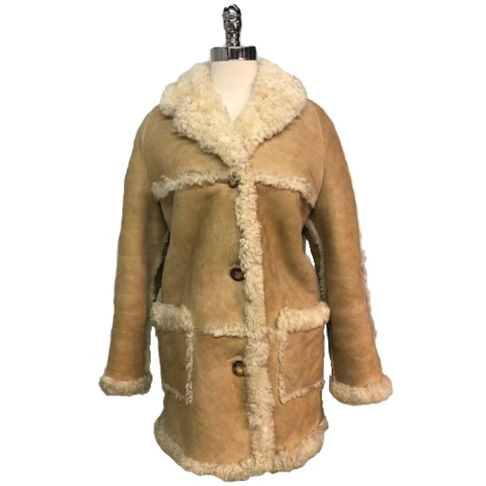 Women's Sheepskin Shearling Hippy Boho Coat